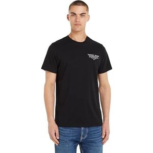 Tommy Hilfiger Tjm Slim Esstnl Graphic Tee Ext T-Shirts S/S heren, Zwart