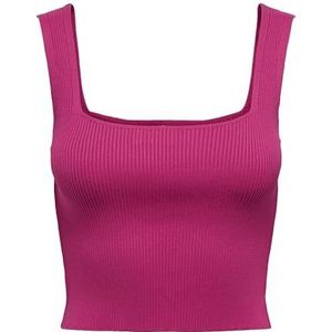 ONLY Onltatianna SL Cropped Square Neck KNT pour femme, Fuchsia Fedora, XS