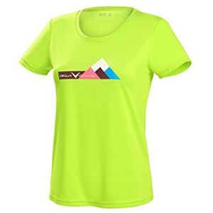 Black Crevice Functioneel shirt voor dames, sportshirt voor dames, in verschillende kleuren en maten, hardloopshirt voor dames, met print, ademend T-shirt van 100% polyester, Lime3.
