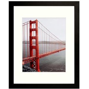 Frametory, Fotolijst 27,9 x 35,6 cm - ontworpen voor het weergeven van foto's van 20,3 x 25,4 cm met passe-partout of 27,9 x 35,6 cm zonder passe-partout - brede lijst - montagemateriaal voor