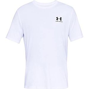 Under Armour Heren linkerborst sportstyle T-shirt met korte mouwen super zacht training en fitness,Rood