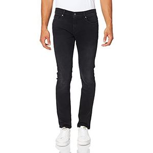 7 For All Mankind Ronnie Stretch Tek Moving On Jeans voor heren, zwart.