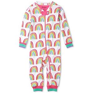 Hatley Organic Cotton Sleepsuit pantoffels voor BBS en bamboe babymeisjes, Mooie regenboog