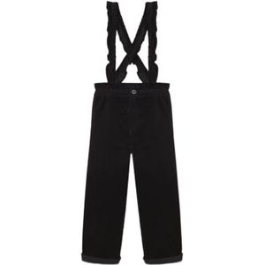 Gocco Detalle broek met bandjes, voor meisjes, zwart, 10 jaar, zwart.