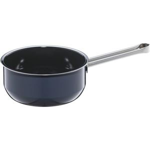 WMF Fusiontec Essential steelpan met handvat 16 cm zonder deksel, kleine steelpan 1,3 l, kleine pastapan, inductiekookpan, high-tech keramiek, krasbestendig, ongecoat, donkerblauw