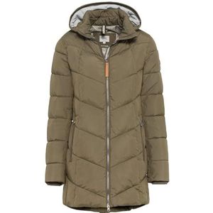 camel active Lange bufferjas met modern stiksel COAT voor dames, Donkergroen