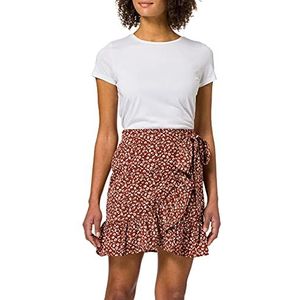 Only Onlolivia Wrap Skirt WVN Noos damesrok, Henna/Aop: twee bloemtinten, XL