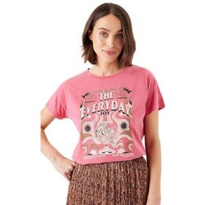 Garcia T-shirt met korte mouwen voor dames, Diep roze