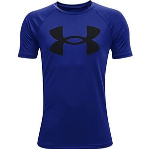 Under Armour Ua Tech Big Logo Ss Sports T-shirt voor jongens, koningsblauw/zwart (400)