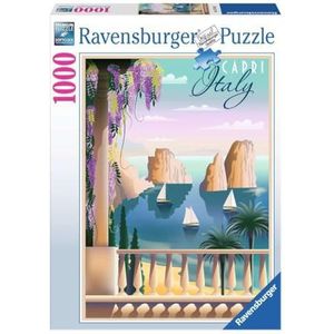 Ravensburger Puzzel 17615 – vele kleuren van Capri – 1000 stukjes puzzel voor volwassenen vanaf 14 jaar