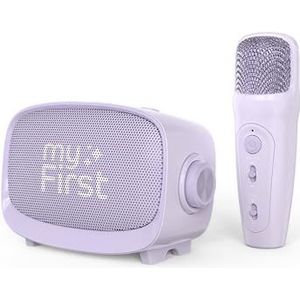 myFirst Voice 2 Microphone interactif portable et haut-parleur sans fil Bluetooth karaoké avec rehausseur d'écho, effets vocaux amusants pour garçons et filles (violet)