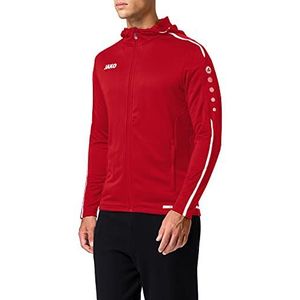 JAKO Heren trainingspak polyester Striker 2.0 met capuchon wit/marine XXL M9419, Chillenrood/wit