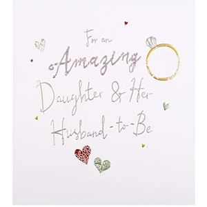 Hallmark Verlovingskaart voor meisjes en echtgenoot, modern design met reliëf