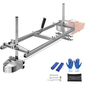 VEVOR Gruminette Mobiele zagerij, 355-914 mm, draagbare geleidingsstang van verzinkt staal, kettingzaagmolen met zaagdikte 5,08-300 mm, kettingzaag, hout, voor bouwvakkers, houtbewerking