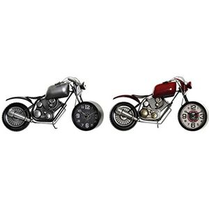 Bordsklocka DKD Home Decor Motorfiets Ijzer (2 pcs) (44 x 13.5 x 23 cm)