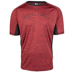 Gorilla Wear - Fremont T-shirt - rood/zwart - bodybuilding sport dagelijks leven vrije tijd met logo-opdruk, licht en comfortabel voor optimale beweging van polyester, Rood