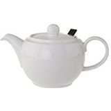 Villeroy en Boch - theepot met deksel en filter, mooie theepot van hoogwaardig wit porselein, vaatwasmachinebestendig, 450 ml