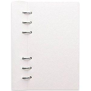Filofax B023634 Klassiek notitieboek, navulbaar, wit, 17 x 9,5 cm, gelinieerd, effen en geruite pagina's, ongedateerde planner, jaarkalender, maandelijkse en wekelijkse kalender