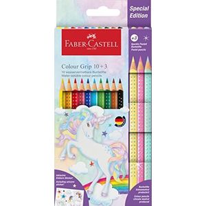 Faber-Castell 201542 - 13 stuks eenhoorn kleurpotloden onbreekbaar incl. 3 sparkle pastelpennen en eenhoorn-stickers