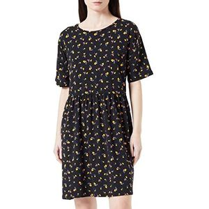 Noisy may Nmkerry S/S Short Aop Dress S* Damesjurk, zwart/bloem