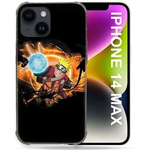 Beschermhoesje compatibel met MagSafe voor iPhone 14 Plus (6,7 inch), Manga Naruto, zwart
