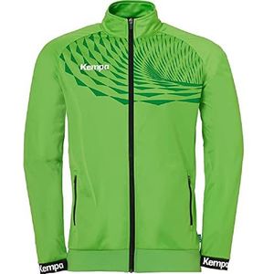 Kempa Wave 26 Poly Jacket Veste de sport pour homme et garçon Veste de survêtement – Sweat d'entraînement élastique avec poches zippées, vert hope/lag
