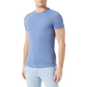 Tommy Jeans Tjm Slim Jaspe Col C T-shirt voor heren (1 stuk), Blauw (Charmed)