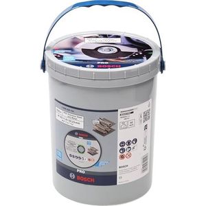 Bosch PRO 100 stuks doorslijpschijven roestvrij staal metaal (diameter 125 mm, professionele accessoires voor kleine haakse slijper)
