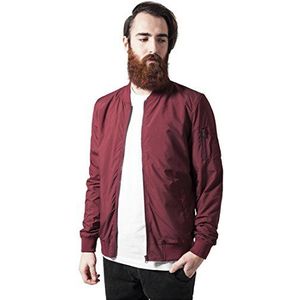 Urban Classics Light Bomber Jacket Bomberjack voor heren (1 stuk), Rood (Burgundy)