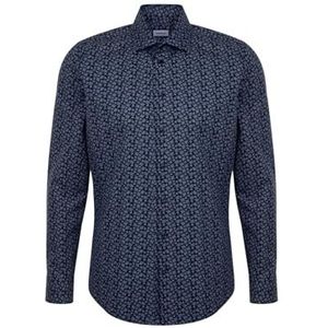 seidensticker Extra slim fit shirt met lange mouwen voor heren, Donkerblauw