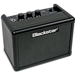Blackstar Fly Mini draagbare elektrische gitaar, 3 liter, met Line In MP3-versterker en hoofdtelefoonuitgang, zwart