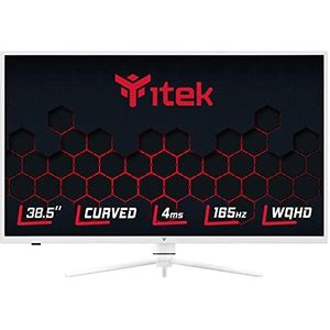Itek GGC-monitor - 38,5 inch, gebogen R3000, WQHD-resolutie 2560 x 1440, 165 Hz VA-paneel, 16:9 display, 4 ms OD-respons (1 ms MPRT), 2 x HDMI en 2 x DP-aansluitingen, HDR, Adaptive Sync