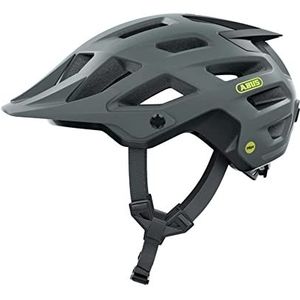ABUS Moventor 2.0 MIPS mountainbike-helm met stootbescherming voor gebruik op elk terrein, uniseks, mat grijs, maat L
