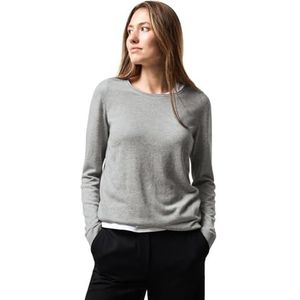 CECIL Pull en tricot fin, Gris craie mélangé, L