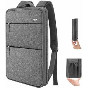Slanke en Uitbreidbare Laptop Rugzak 15 15.6 16 Inch Laptop Sleeve Waterbestendige Schoolrugzak Mannen en Vrouwen,Donkergrijs