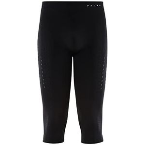 FALKE Impulse Running 3/4 sportbroek, functioneel materiaal, heren, zwart, ademend, sportkniestabiliteit met siliconen noppen, spiermassage, snellere regeneratie, zwart (3000)