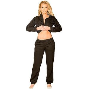 KALIMO Pantalon de sport pour femmes | Couleur : noir | Taille : M | Matériau : coton | Pantalon de survêtement avec poches | Pantalon en tissu | Décontracté confortable | Pantalons décontractés, Noir