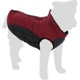 Flamingo Manteau d'hiver Limo Bordeaux pour Chien - Bordeaux - 30 cm - Lavable - Résistant aux éclaboussures - Matelassé et Fini avec Polaire à l'intérieur - A:30cm B:33cm C:49cm