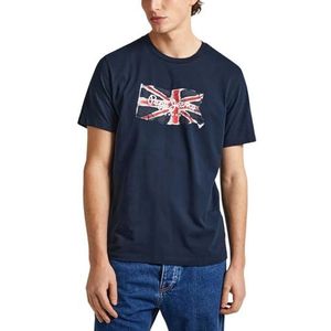 Pepe Jeans T-shirt Clag pour homme, Bleu (Dulwich Blue), XS