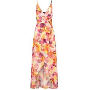 APART Fashion Chiffonkleid damesjurk, Roze en veelkleurig, 40