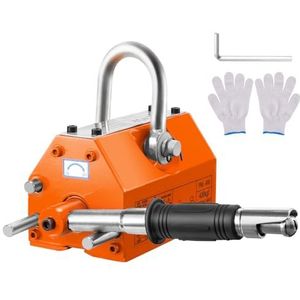 VEVOR Magnetisch heffen, 400 kg, permanente hefmagneet, neodymium, N42, magnetische drager, 156 x 91 x 98 mm, met verchroomde haak, veiligheidsfactor 2,5, gereedschap voor het hanteren, plaat,