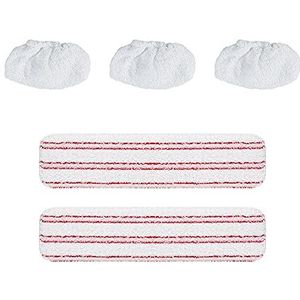 Polti Set 2 dweilen + 3 mutsen (voor Serie PRO/Serie Classic/Forever Exclusive/Eco Pro 3000/ Evolution/Edition/ 2085)