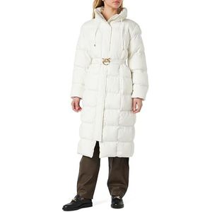 Pinko Italiaans Jas Canvas Techniek Dekbed Dames, Z07_BIANCO SETA