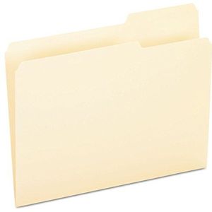 Pendaflex Essentials ordner, briefformaat, schakelformaat, 100 per doos, met tabblad (uitgesneden) - positie 3 (rechts) Letter Manilla