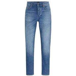 BOSS Heren Taber BC-C Jeans Tapered Fit Blauw Denim Stretch Comfort Blauw, 30W / 32L, Blauw