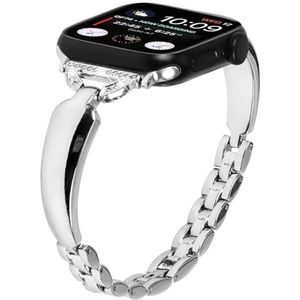 Miimall Armband compatibel met Apple Watch 49 mm 45 mm 44 mm 42 mm 41 mm 40 mm 38 mm, damesarmband met kristallen diamanten voor Apple Watch Series 9/8/7/6/5/4/3/2/1/SE/SE2/Ultra/Ultra2, Zinklegering