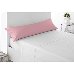 Miracle Home Zachte en comfortabele kussensloop van 50% katoen, polyester, roze, 135 cm