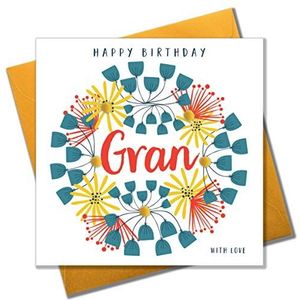 POM027 verjaardagskaart ""Pom Pom"" ""Happy Birthday Gran, with Love