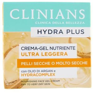 CLINIANS | Hydra Plus Crème-Gel nourrissant ultra léger, testé dermatologiquement, fabriqué en Italie, 50 ml