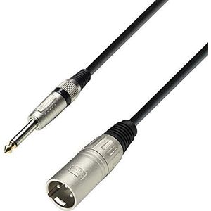 Adam Hall CablesKK3MMP1000 Micro 3-Star XLR mannelijk naar 6,3 mm mono-jack kabel 10 m